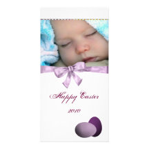 Easter photocard photo card template