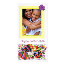 Easter photocard photo card template