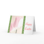 Easter PinkTulips Bunny Ear Petals, template Cards