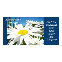 Easter Prayer Blessed with Love Light Laughter Photo Card Template