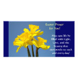 Easter Prayer Cards Daffodils Flowers Spring Custom Photo Card