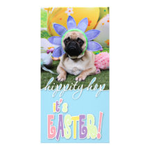 Easter - Pug - Louie Custom Photo Card