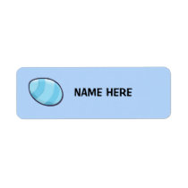 Easter Rabbit Run blue egg Party Name Tag Sticker Return Address Labels