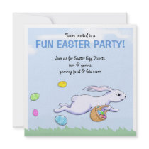 Easter Rabbit Run Easter Party Invitation