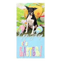 Easter - Rat Terrier - Georgia Photo Card Template