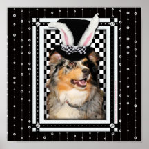 Easter - Some Bunny Loves You  Australian Shepherd Print