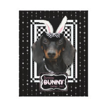 Easter - Some Bunny Loves You - Dachshund Gallery Wrap Canvas