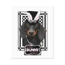 Easter - Some Bunny Loves You - Dachshund Canvas Print