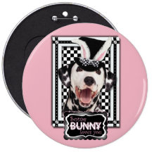 Easter - Some Bunny Loves You - Dalmatian Buttons