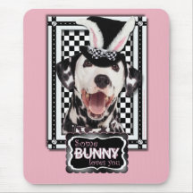 Easter - Some Bunny Loves You - Dalmatian Mousepads