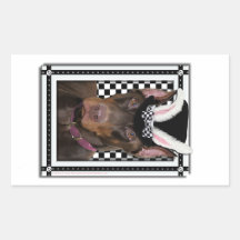 Easter - Some Bunny Loves You - Doberman Rectangle Sticker