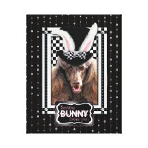 Easter - Some Bunny Loves You - Poodle - Chocolate Stretched Canvas Prints