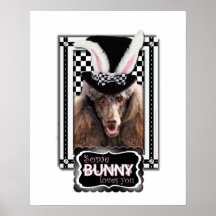 Easter - Some Bunny Loves You - Poodle - Chocolate Print