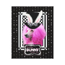 Easter - Some Bunny Loves You - Poodle - Pink Canvas Prints