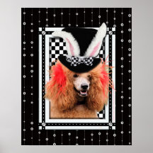 Easter - Some Bunny Loves You - Poodle - Red Posters