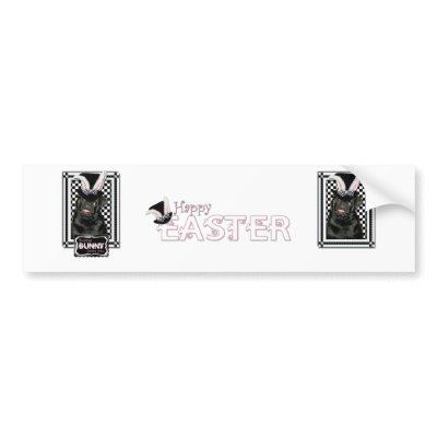 Easter - Some Bunny Loves You - Pug Ruffy Bumper Stickers by FrankzPawPrintz
