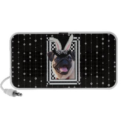 Easter  - Some Bunny Loves You - Pug Pc Speakers by FrankzPawPrintz