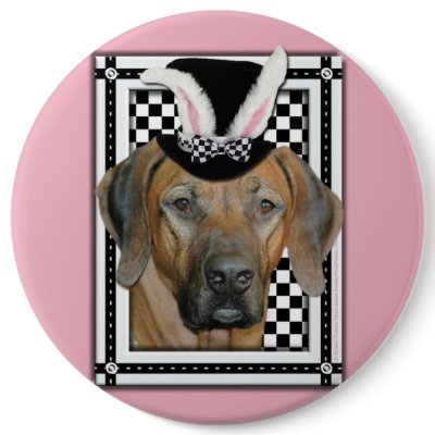 Easter - Some Bunny Loves You Rhodesian Ridgeback Pin by FrankzPawPrintz