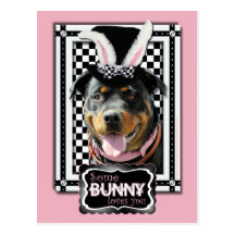 Easter - Some Bunny Loves You - Rottweiler Postcards