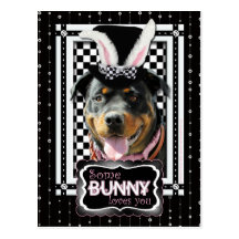 Easter - Some Bunny Loves You - Rottweiler Post Cards