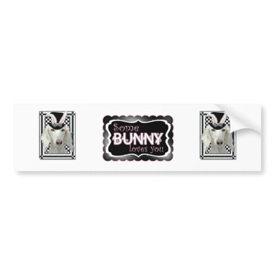 Easter - Some Bunny Loves You - Saluki Bumper Sticker by FrankzPawPrintz