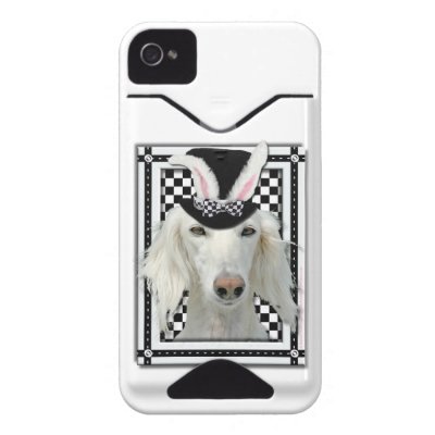 Easter - Some Bunny Loves You - Saluki Id Iphone 4 Case by FrankzPawPrintz