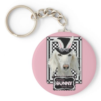 Easter - Some Bunny Loves You - Saluki Keychains by FrankzPawPrintz