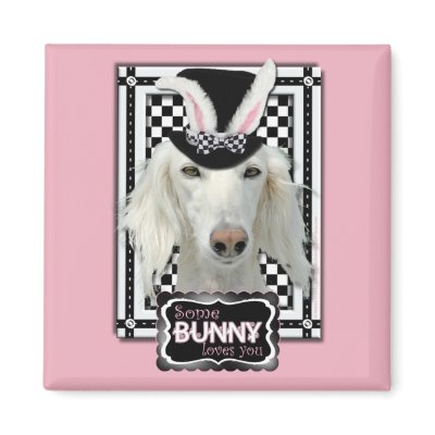 Easter - Some Bunny Loves You - Saluki Magnets by FrankzPawPrintz
