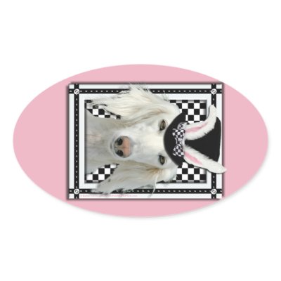 Easter - Some Bunny Loves You - Saluki Stickers by FrankzPawPrintz