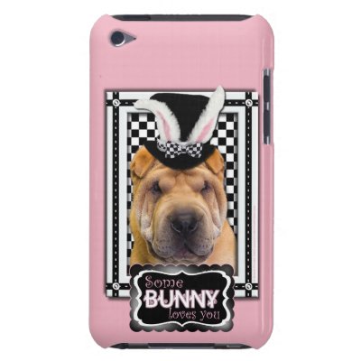 Easter - Some Bunny Loves You - Shar Pei Barely There Ipod Case by FrankzPawPrintz