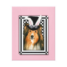 Easter - Some Bunny Loves You - Sheltie Canvas Print