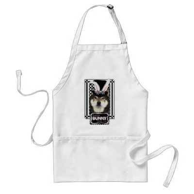 Easter - Some Bunny Loves You - Shiba Inu Yasha Apron by FrankzPawPrintz