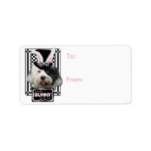 Easter - Some Bunny Loves You - Tibetan Terrier Personalized Address Label