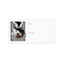 Easter - Some Bunny Loves You - Tibetan Terrier Personalized Address Label