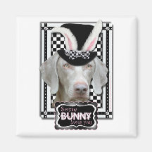 Easter - Some Bunny Loves You - Weimaraner Magnet