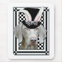 Easter - Some Bunny Loves You - Weimaraner Mousepad