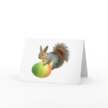 Easter Squirrel with  Rainbow Egg Card