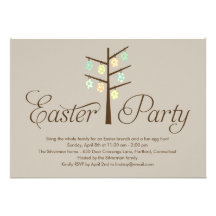 Easter Tree Easter Party Invitation