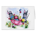 Easter Umbrella Greeting Greeting Cards