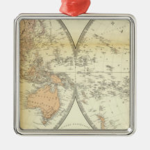 Eastern and Western Hemispheres Christmas Tree Ornament