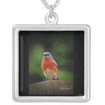 Eastern Bluebird in Georgia Necklace