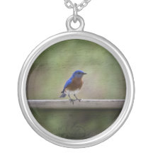 Eastern Bluebird in Georgia Necklace