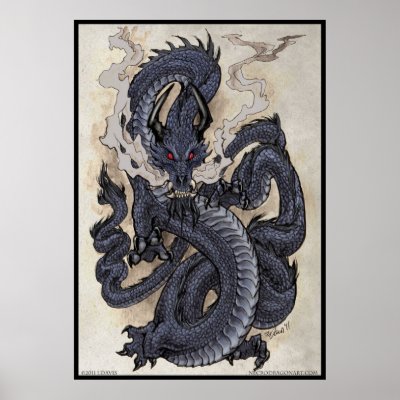 Eastern Dragon Print by drakhenliche