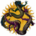 Eastern Dragons Sculpture Photo Cut Out