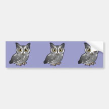 Eastern Screech Owl (Grey Phase) Bumper Sticker
