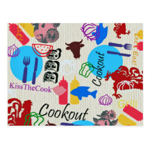 Easy Custom Cookout Invitation - Post Cards