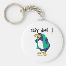 Easy Does It Penguin Key Chains