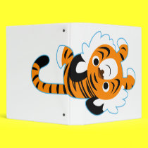 Easy-Going Cute Cartoon Tiger Avery Binder