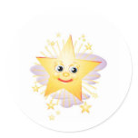 Easy Going Shining Star Round Stickers
