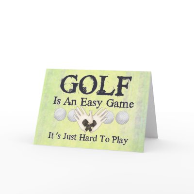 Easy Golf Greeting Cards by HobbyTees